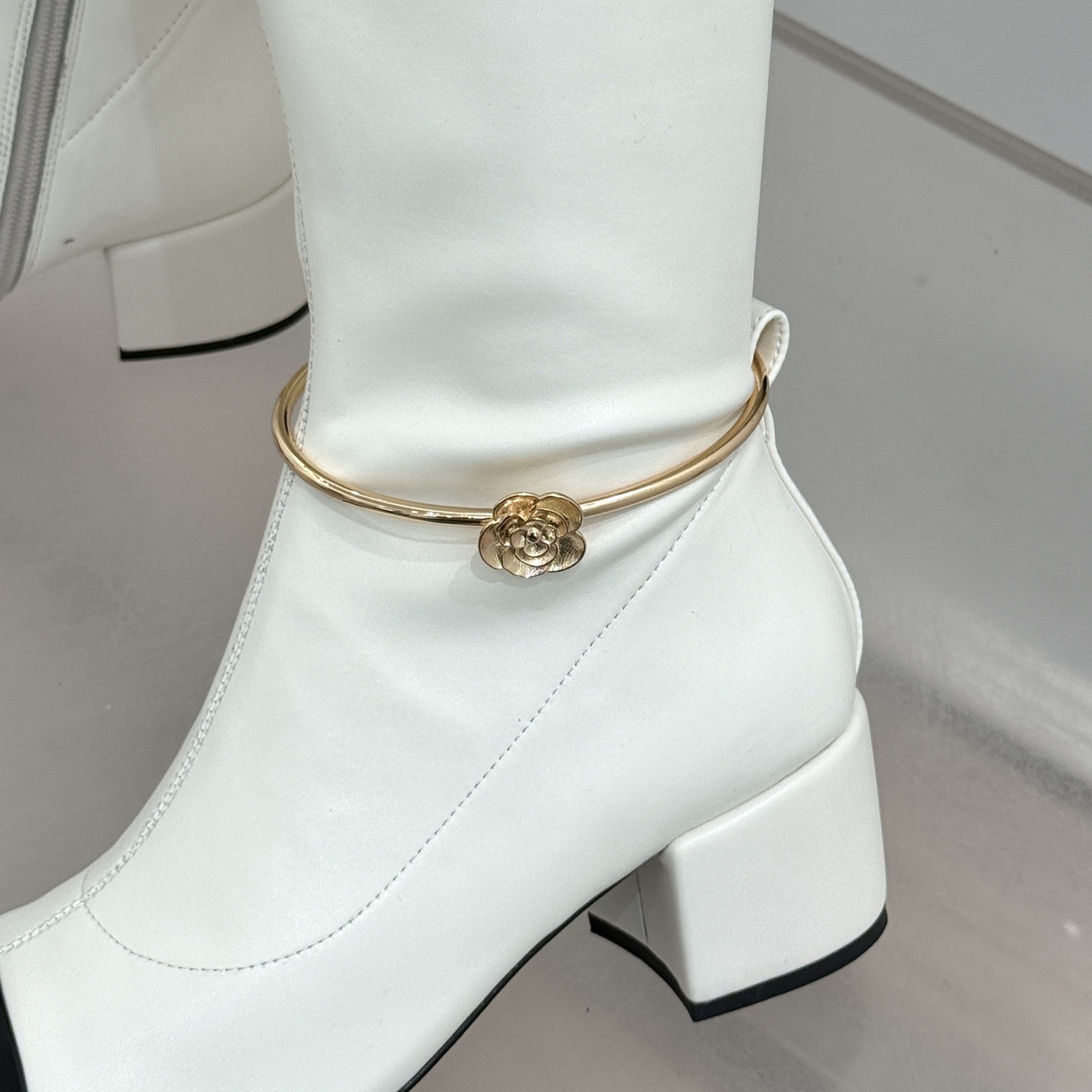 CHANEL Boots in Premium Leather with Molded Rubber Outsole