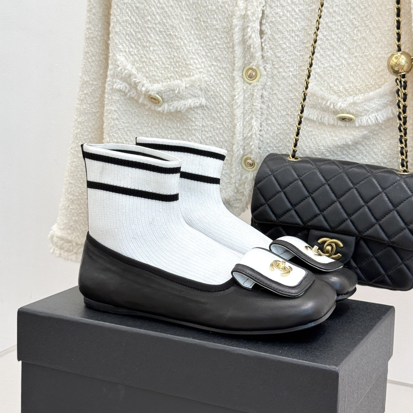 CHANEL Boots in Premium Leather with Molded Rubber Outsole