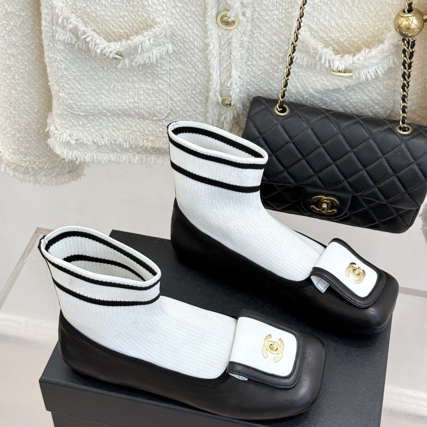 CHANEL Boots in Premium Leather with Molded Rubber Outsole
