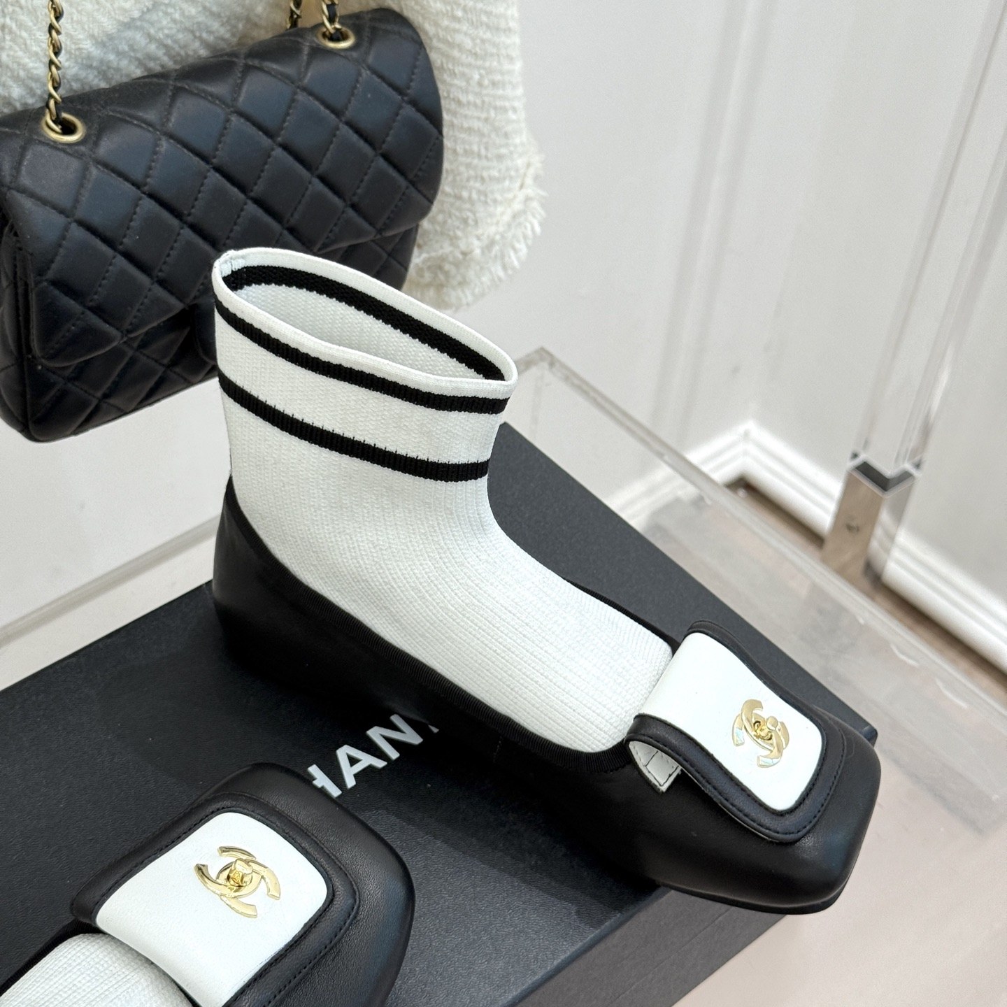 CHANEL Boots in Premium Leather with Molded Rubber Outsole