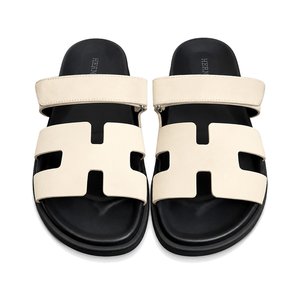 HERMES Sandals in Premium Leather with Molded Rubber Outsole