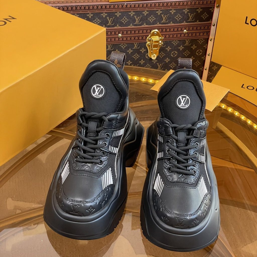 LOUIS VUITTON Archlight 2.0 Dad Sneakers in Printed Leather with Rubber Outsole