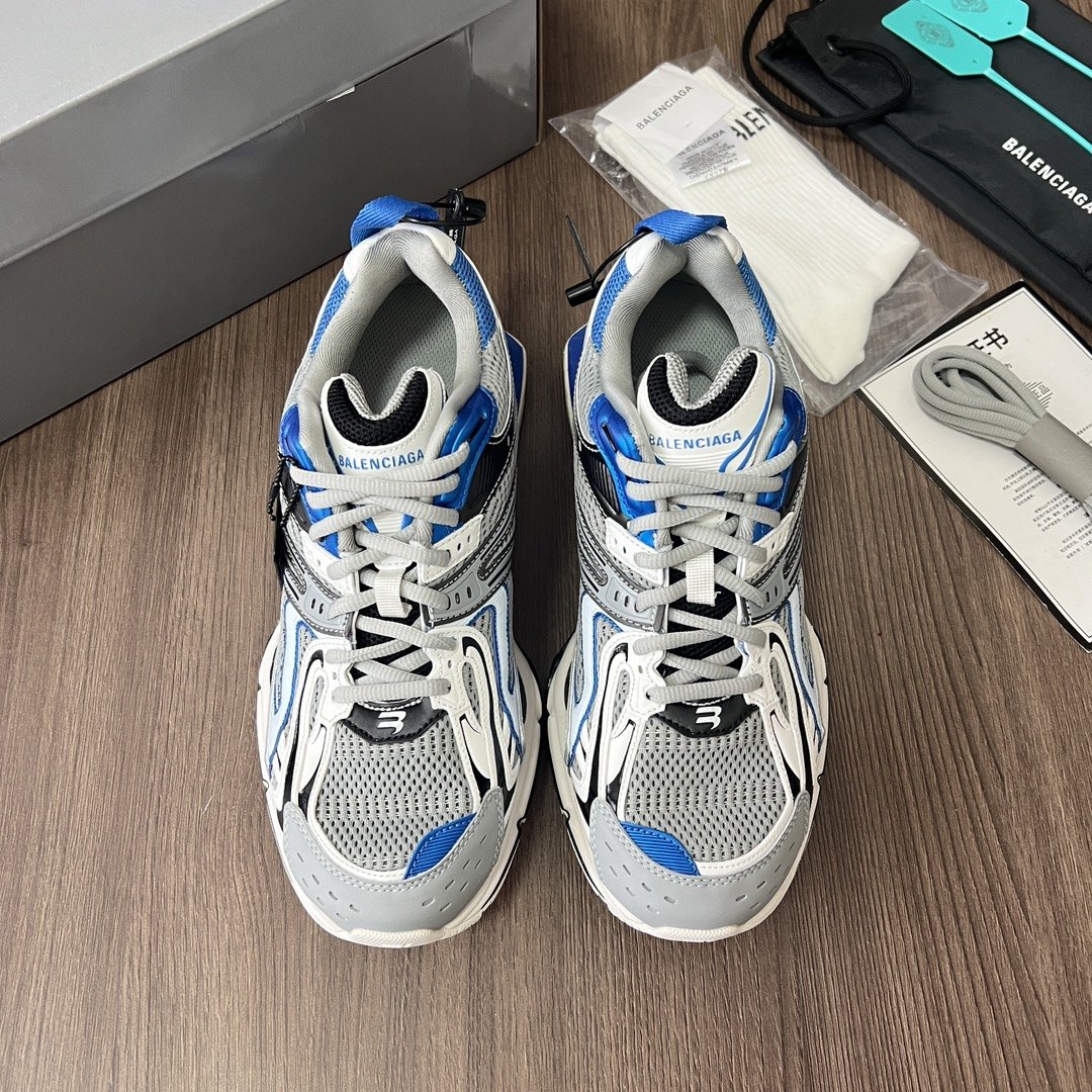BALENCIAGA X-Pander 6.0 Retro Spring Sports Sneakers with Suspension Heel Design and Rubber Outsole