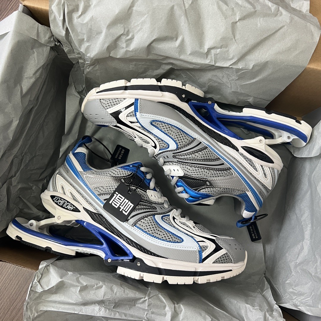 BALENCIAGA X-Pander 6.0 Retro Spring Sports Sneakers with Suspension Heel Design and Rubber Outsole