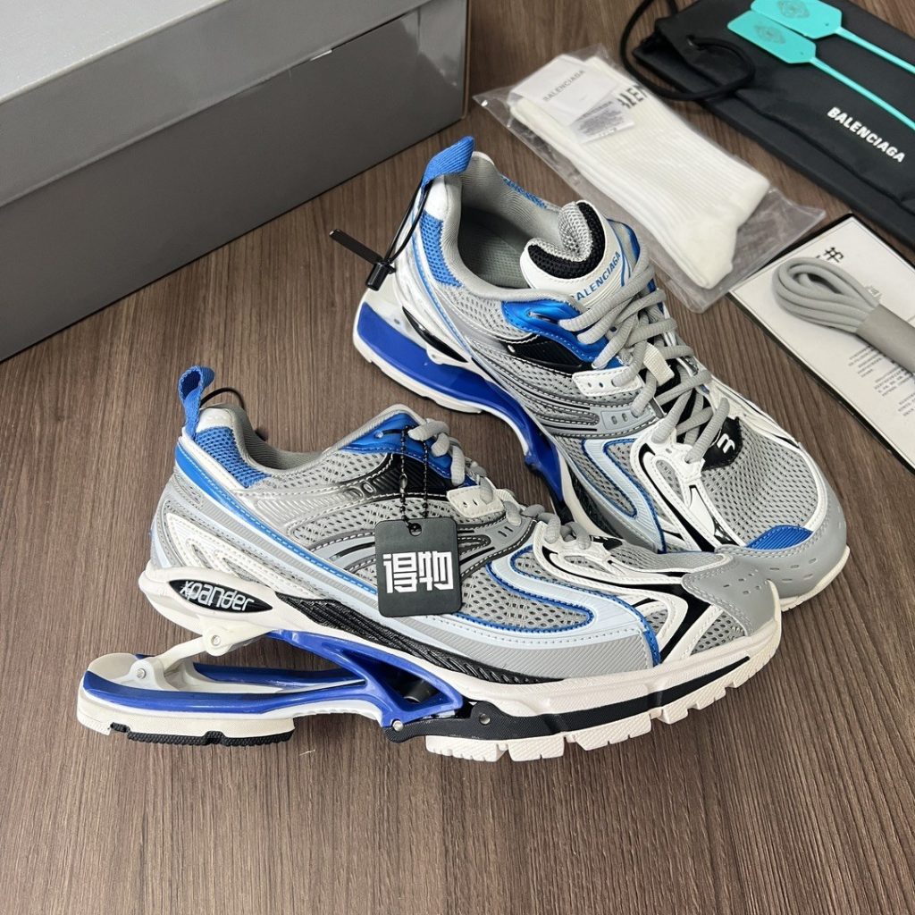 BALENCIAGA X-Pander 6.0 Retro Spring Sports Sneakers with Suspension Heel Design and Rubber Outsole