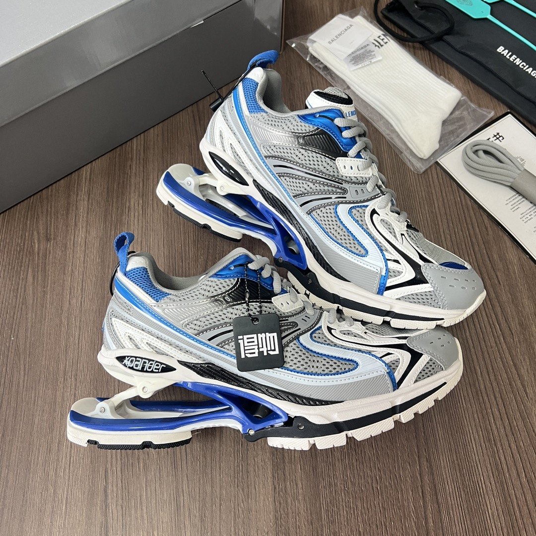 BALENCIAGA X-Pander 6.0 Retro Spring Sports Sneakers with Suspension Heel Design and Rubber Outsole