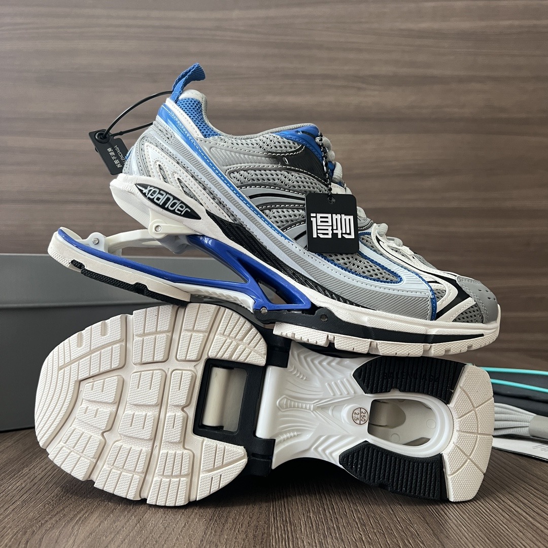 BALENCIAGA X-Pander 6.0 Retro Spring Sports Sneakers with Suspension Heel Design and Rubber Outsole