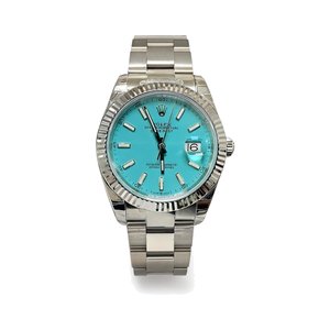 ROLEX Blue Dial Oyster BraceRolex Datejust Style Automatic Watch, Blue Dial Metal Braceletlet Watch