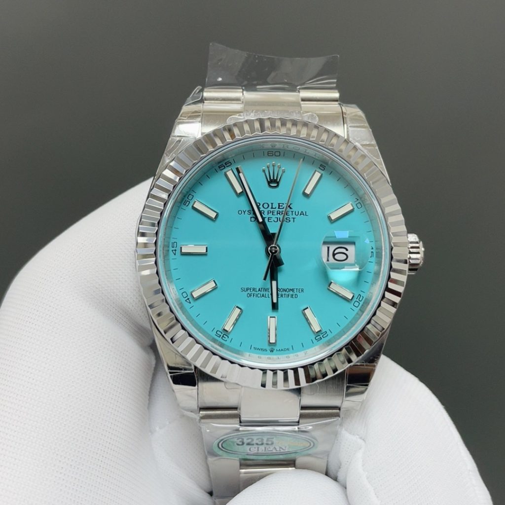 ROLEX Blue Dial Oyster BraceRolex Datejust Style Automatic Watch, Blue Dial Metal Braceletlet Watch