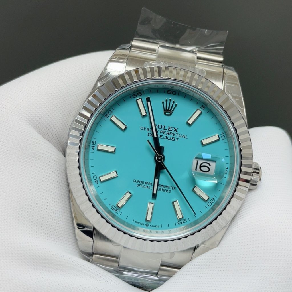 ROLEX Blue Dial Oyster BraceRolex Datejust Style Automatic Watch, Blue Dial Metal Braceletlet Watch