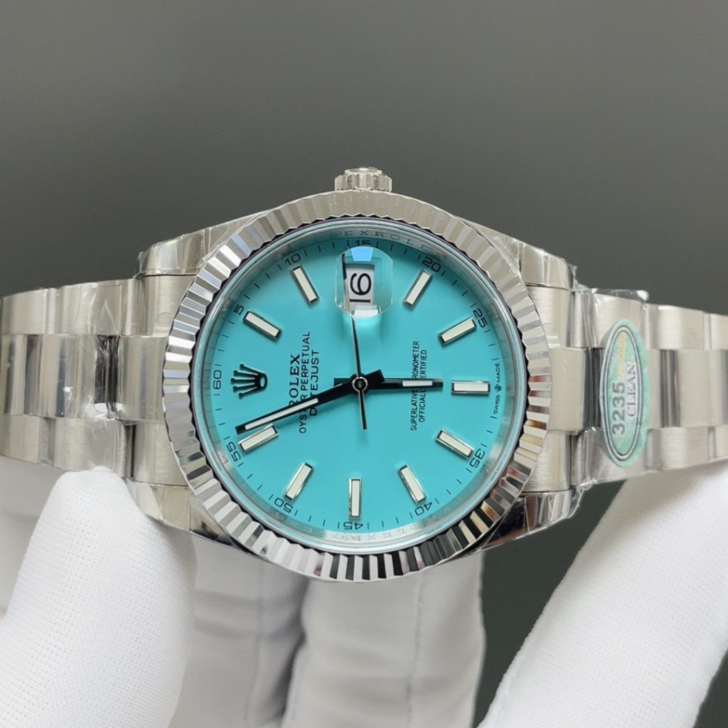 ROLEX Blue Dial Oyster BraceRolex Datejust Style Automatic Watch, Blue Dial Metal Braceletlet Watch