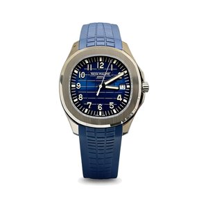 PATEK PHILIPPE 5968 WatchPatek Philippe Aquanaut Style Automatic Watch, Blue Dial Arabic Numeral Date Rubber Strap