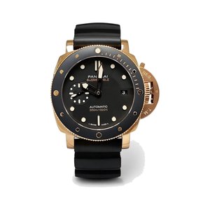 PANERAI Submersible WatchPanerai Submersible Style Automatic Watch, Black Dial Rubber Strap