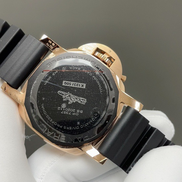 PANERAI Submersible WatchPanerai Submersible Style Automatic Watch, Black Dial Rubber Strap