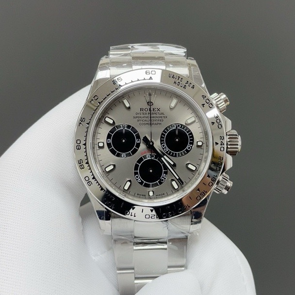 ROLEX Daytona WatchRolex Cosmograph Style Automatic Watch, Black Dial Metal Bracelet