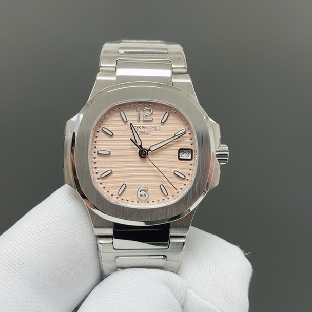 PATEK PHILIPPE Nautilus WatPatek Philippe Nautilus Style Automatic Watch, Blue Dial Date Metal Braceletch