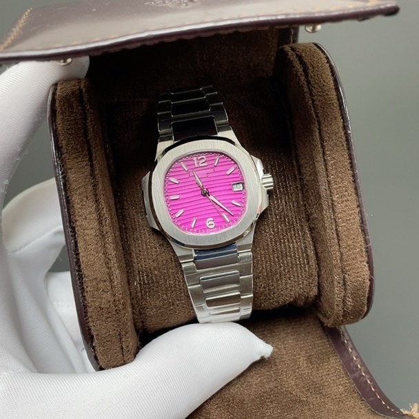PATEK PHILIPPE Nautilus WatPatek Philippe Nautilus Style Automatic Watch, Blue Dial Date Metal Braceletch