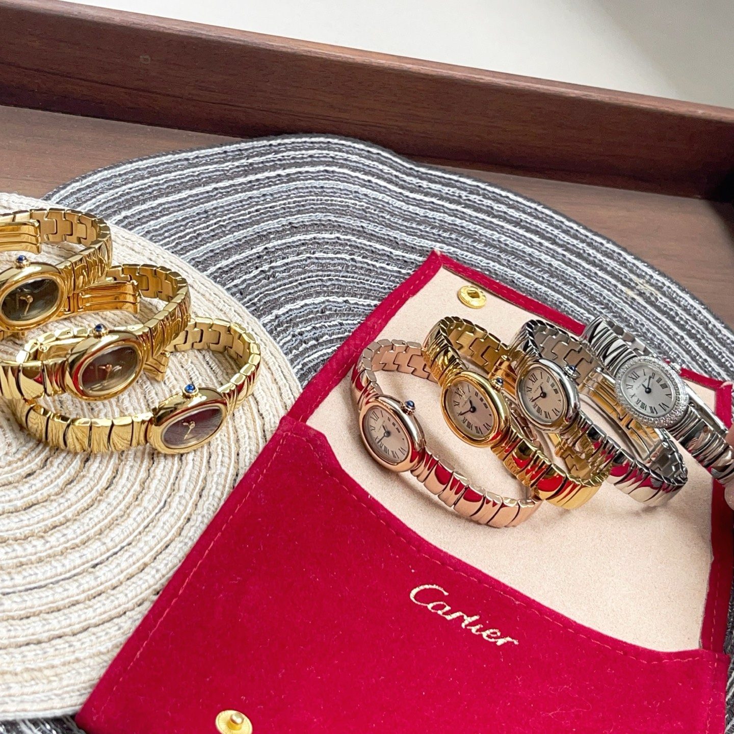 Cartier Baignoire Style Quartz Watch, White Dial Roman Numeral Stainless Steel Case Metal Bracelet
