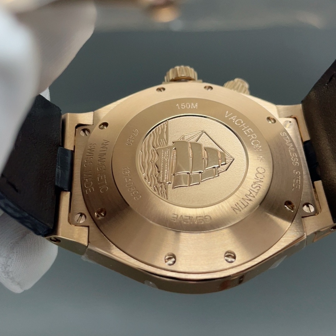Vacheron Constantin OverseaVacheron Constantin Overseas Style Automatic Watch, Silver Dial Date Leather Straps Watch