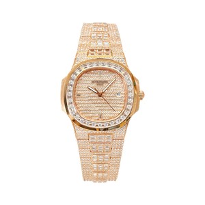 Patek Philippe Nautilus DiamPatek Philippe Nautilus Style Automatic Watch, Diamond Dial Index Date Metal Braceletond Watch