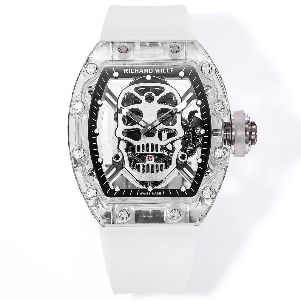 Richard Mille RM 052 Skull ToRichard Mille RM Style Automatic Watch, Rubber Strapurbillon Watch