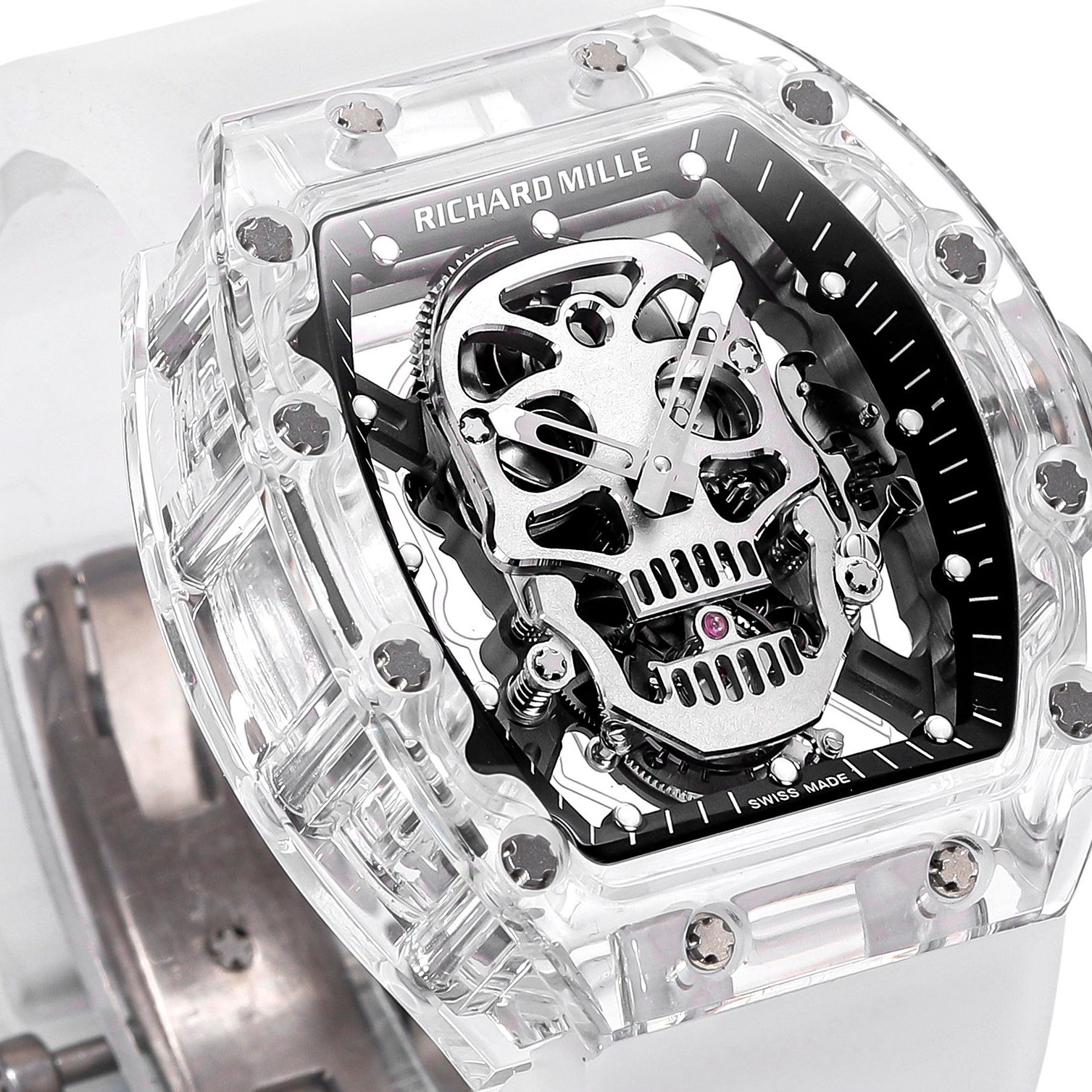 Richard Mille RM 052 Skull ToRichard Mille RM Style Automatic Watch, Rubber Strapurbillon Watch