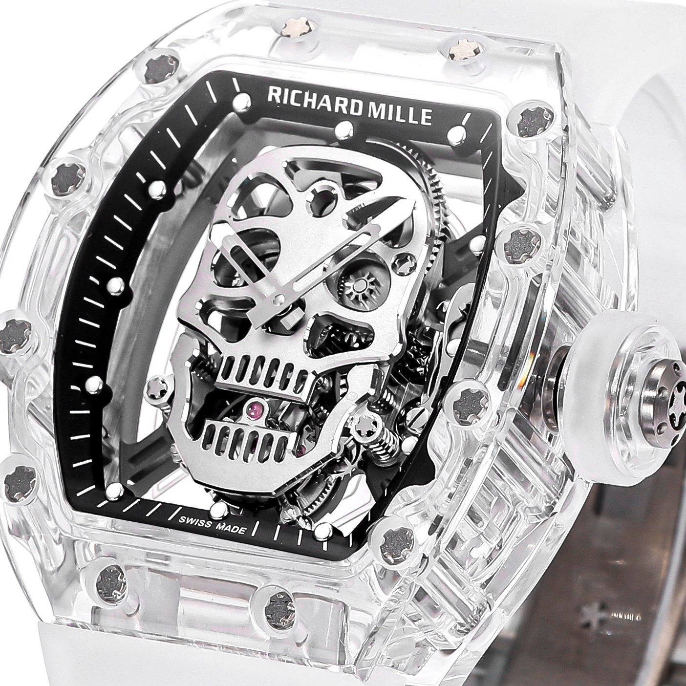 Richard Mille RM 052 Skull ToRichard Mille RM Style Automatic Watch, Rubber Strapurbillon Watch