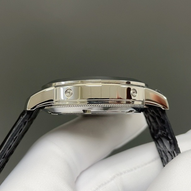 Vacheron Constantin TraditioVacheron Constantin Patrimony Style Automatic Watch, White Dial Roman Numeral Chronograph Leather Strapn Calendar Watch
