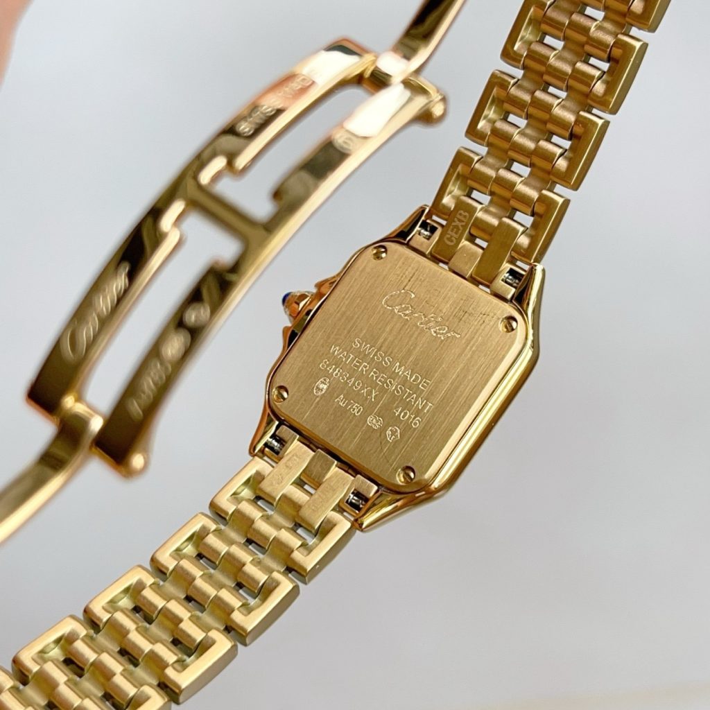 Cartier Panthere WatchCartier Panthère Style Quartz Watch, White Dial Roman Numeral Metal Bracelet