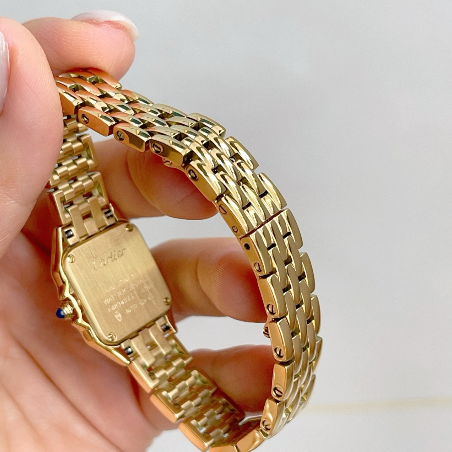 Cartier Panthere WatchCartier Panthère Style Quartz Watch, White Dial Roman Numeral Metal Bracelet
