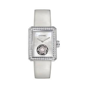 Chanel Premiere Style Tourbillon Watch, Mother-of-Pearl Skeleton Dial Diamond Set Octagonal Case