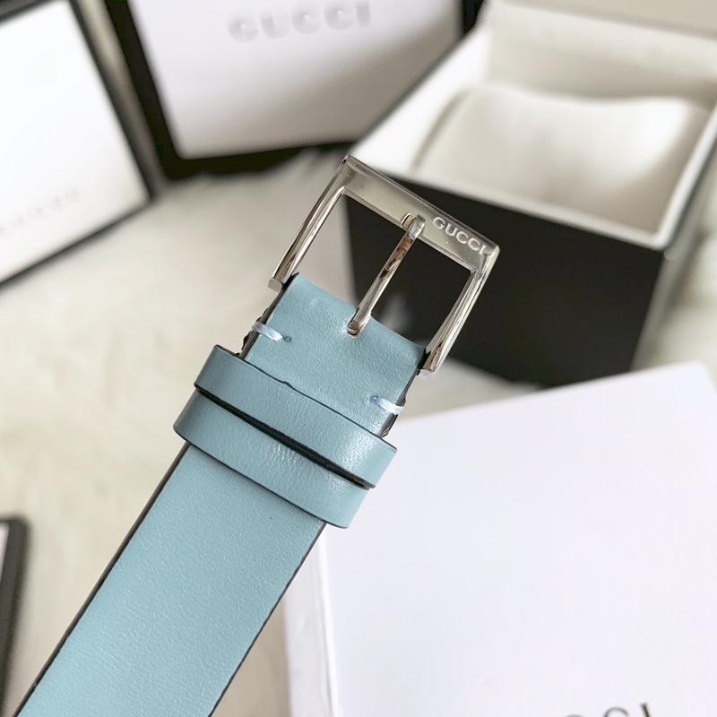 Gucci Mystic Cat Watch, Mother-of-Pearl Cat Dial Leather Strap