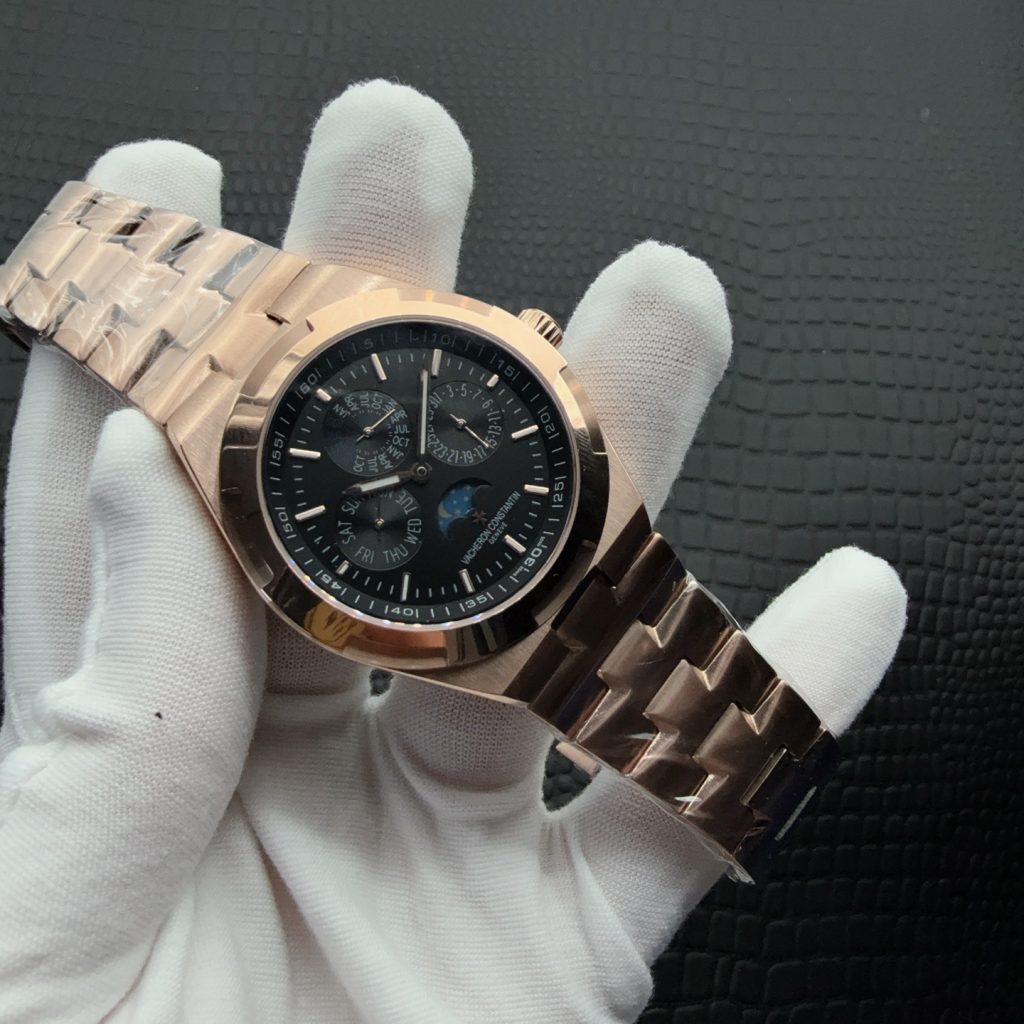 Vacheron Constantin-Style Automatic Watch with Rose-Gold Two-Tone Bracelet