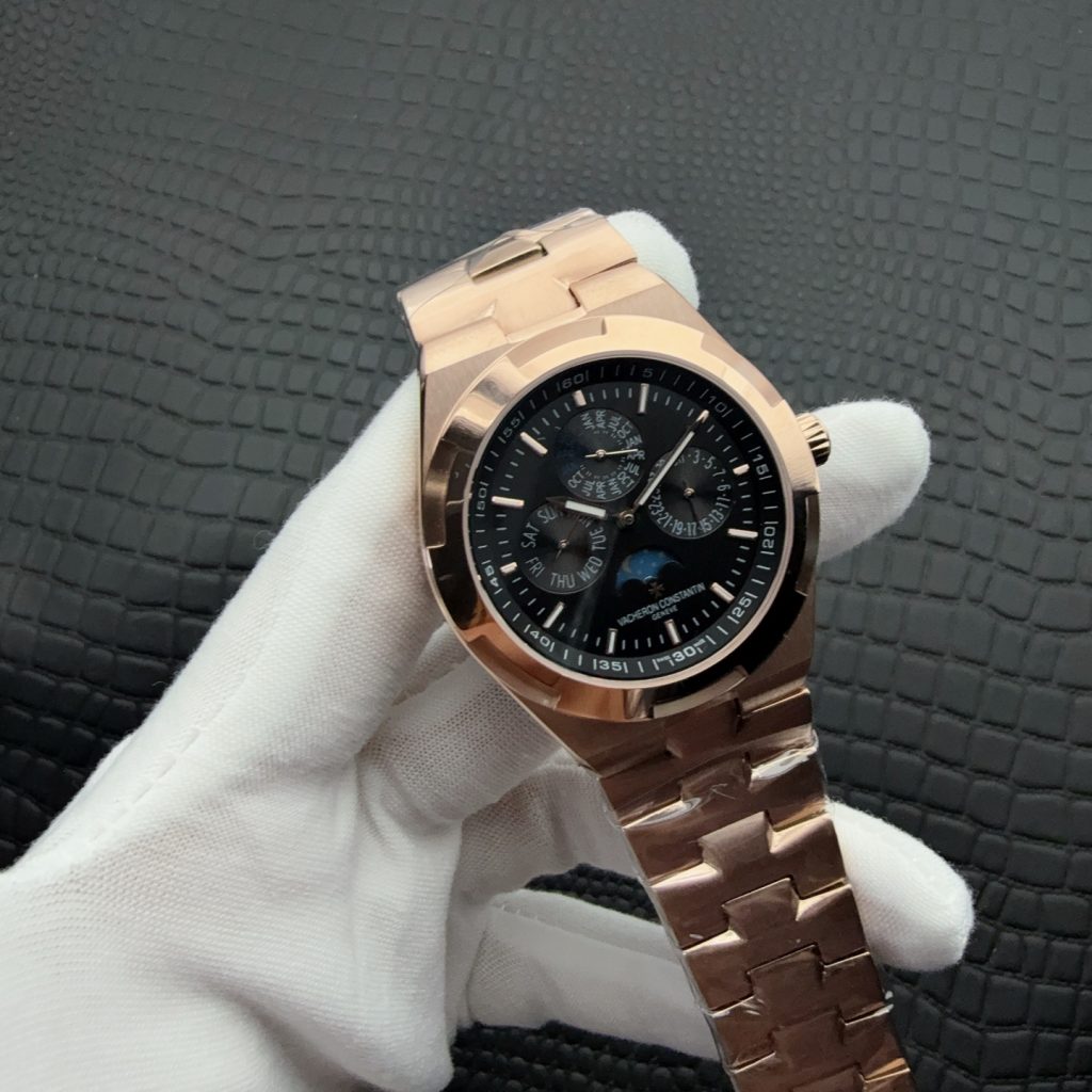 Vacheron Constantin-Style Automatic Watch with Rose-Gold Two-Tone Bracelet