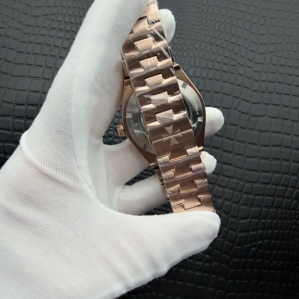 Vacheron Constantin-Style Automatic Watch with Rose-Gold Two-Tone Bracelet