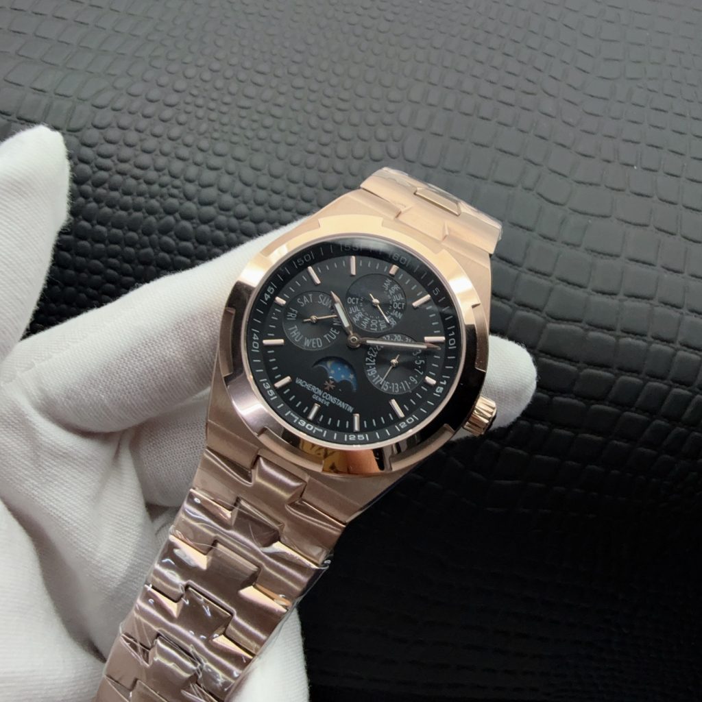 Vacheron Constantin-Style Automatic Watch with Rose-Gold Two-Tone Bracelet