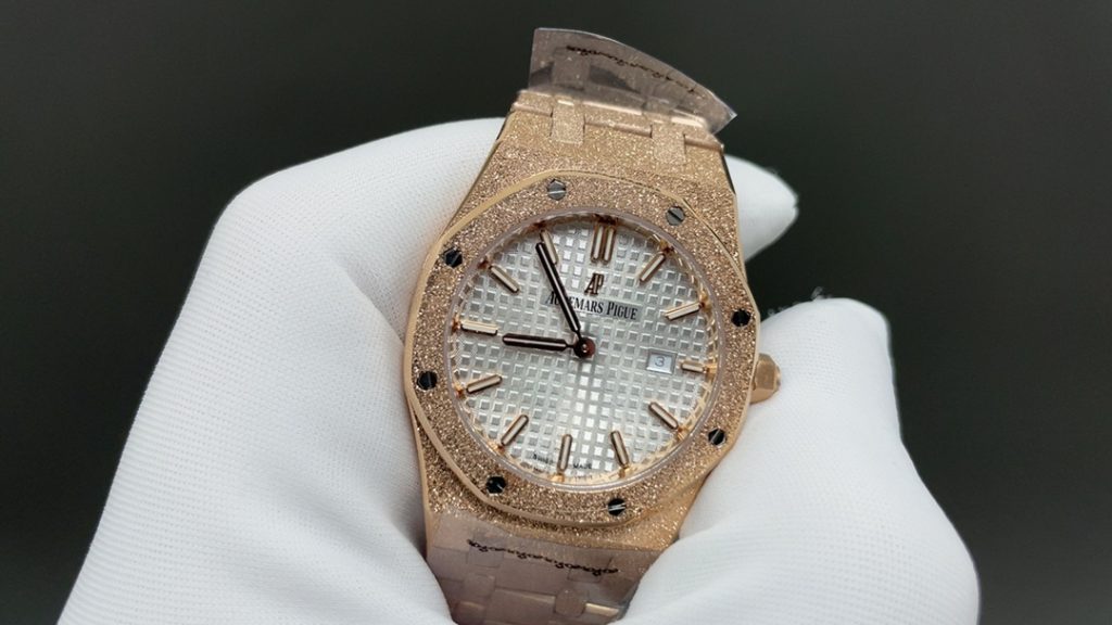 Audemars Piguet Royal Oak-Style Watch with Grande Tapisserie Dial