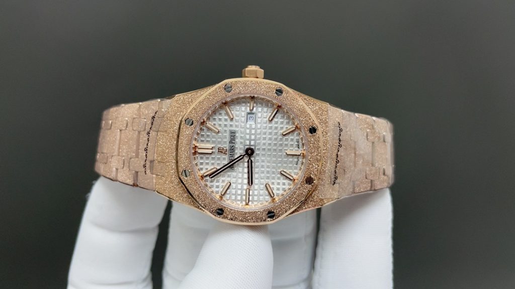 Audemars Piguet Royal Oak-Style Watch with Grande Tapisserie Dial