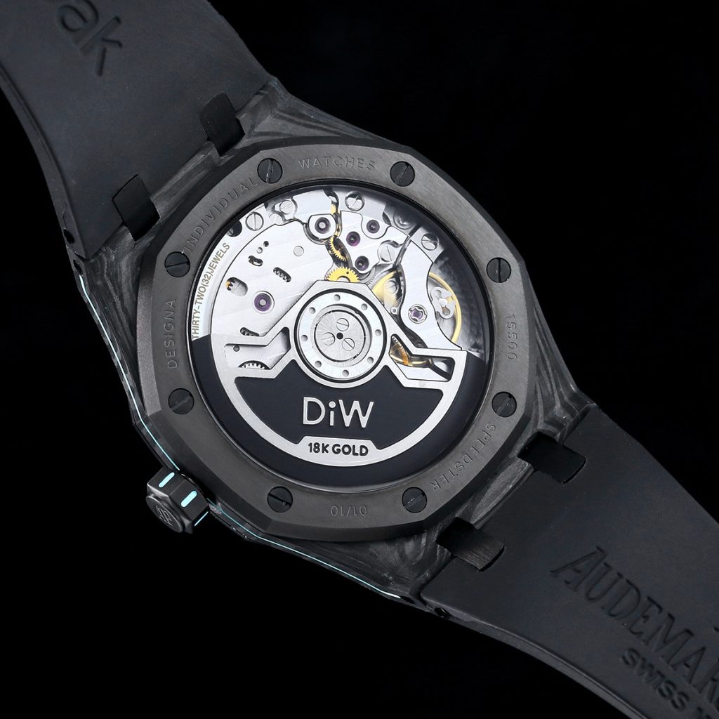 Audemars Piguet Royal Oak-Style Carbon Composite Watch with Marbled Dial