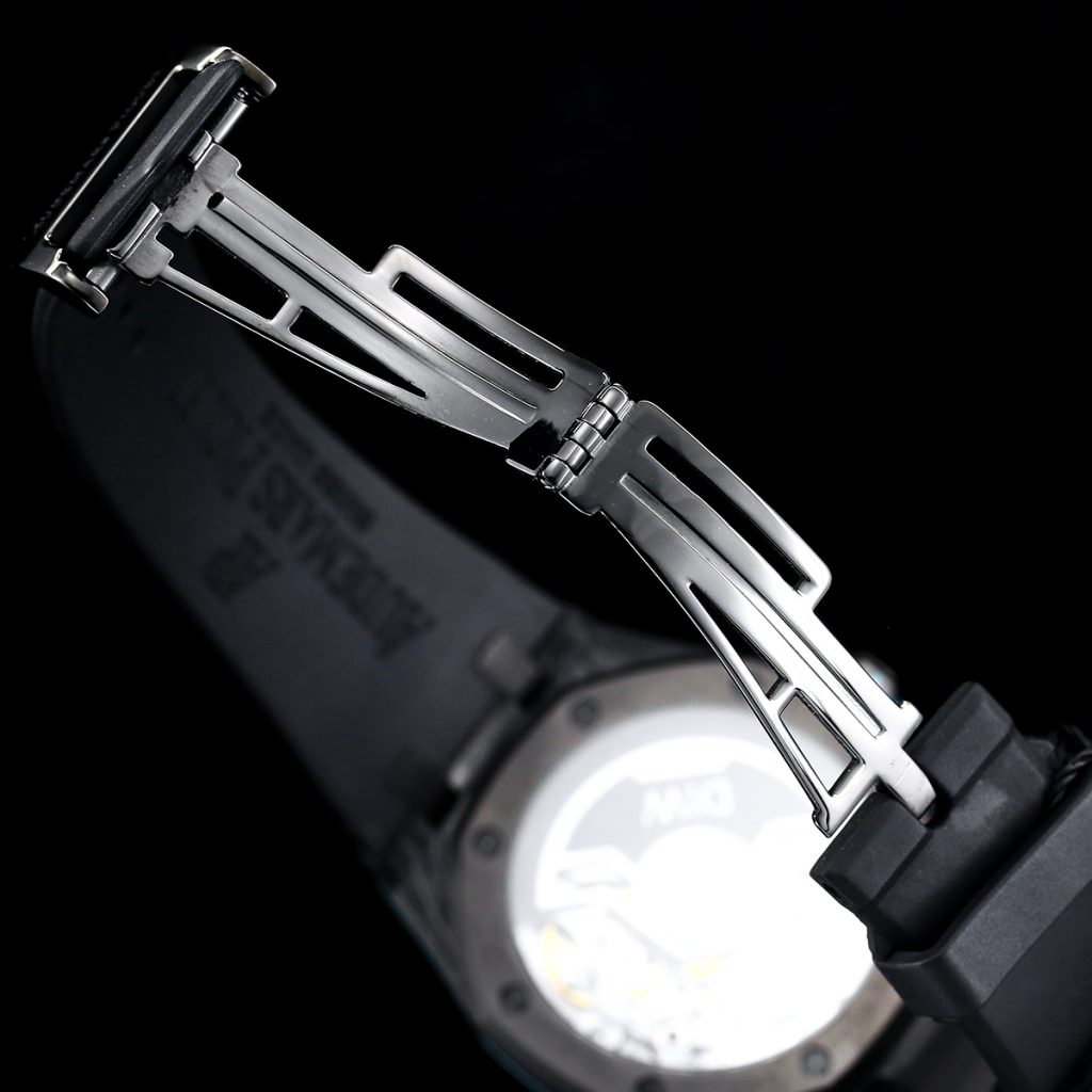 Audemars Piguet Royal Oak-Style Carbon Composite Watch with Marbled Dial
