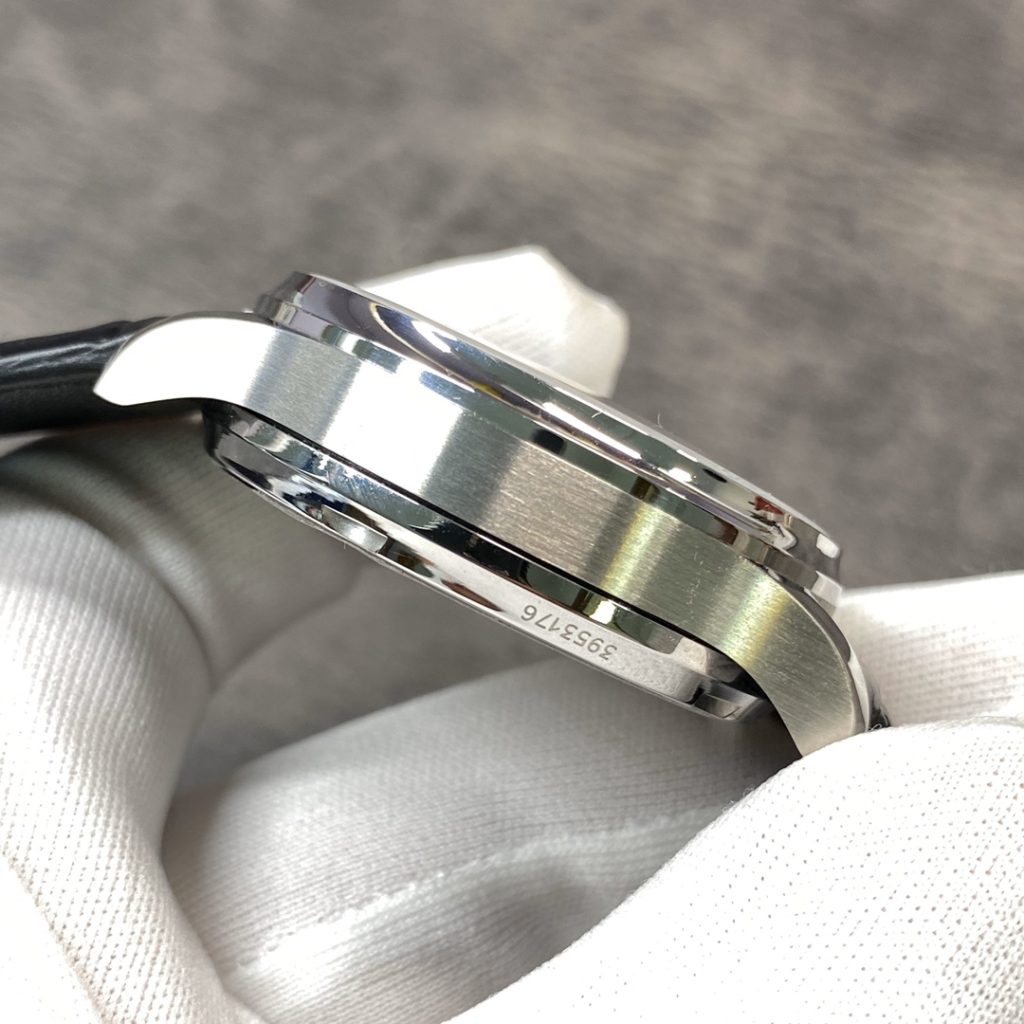 IWC Portugieser-Style Watch with Blue Dial and Power Reserve Display