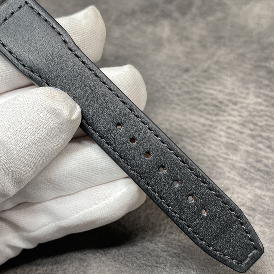 IWC Mark XVI Pilot-Style Watch with Black Dial and Leather Strap
