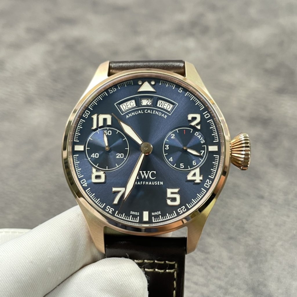 IWC Portugieser-Style Annual Calendar Watch with Blue Dial