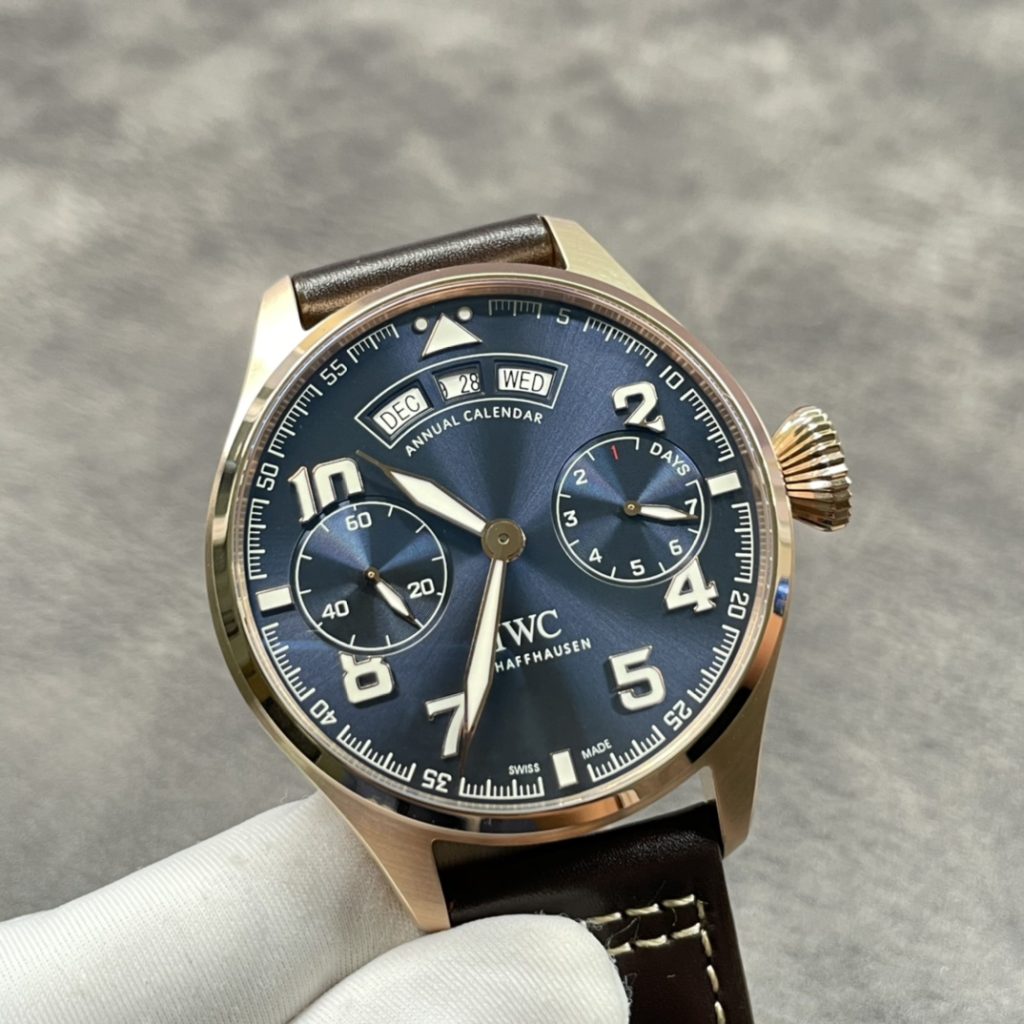 IWC Portugieser-Style Annual Calendar Watch with Blue Dial