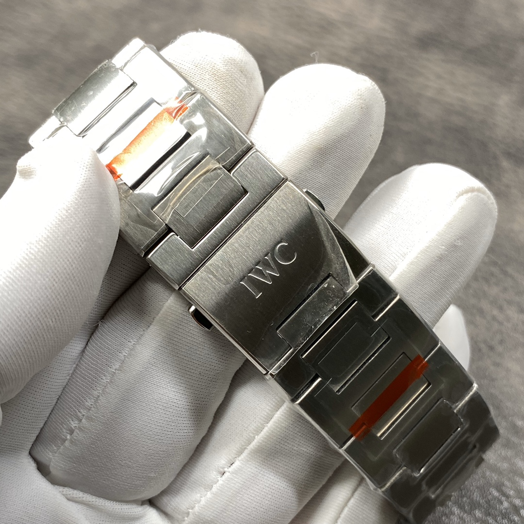 IWC Aquatimer-Style Watch with Blue Dial and Metal Bracelet