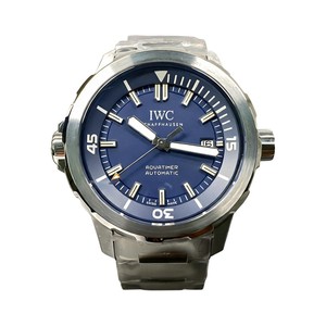 IWC Aquatimer-Style Watch with Blue Dial and Metal Bracelet