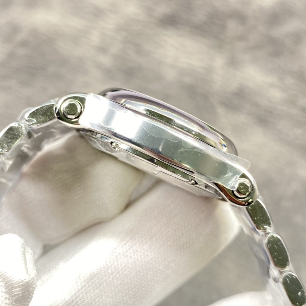 Chopard Happy Diamonds-StChopard Happy Style Automatic Watch, White Dial Roman Numeral Metal Braceletyle Watch with Floating Diamonds