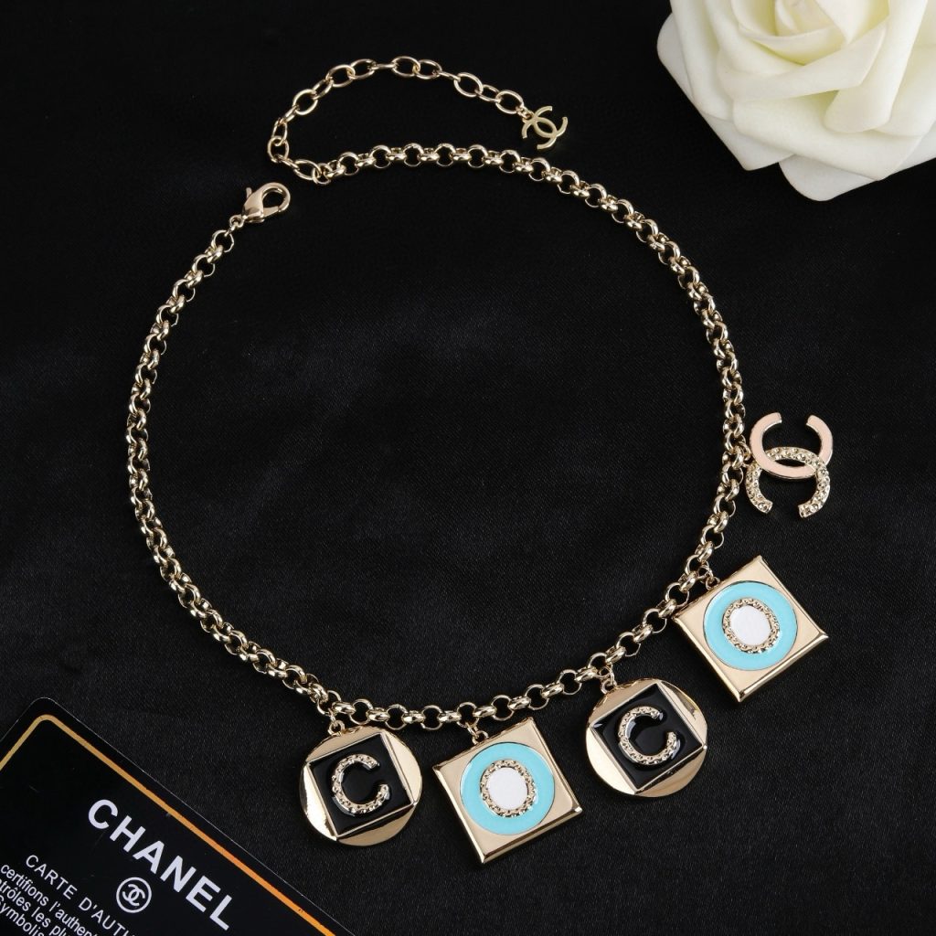 Chanel Necklace Brass Pendant