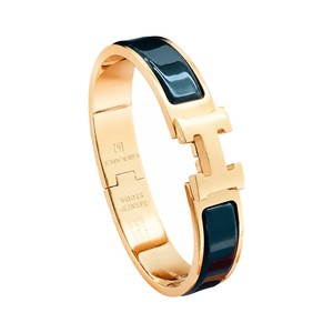 Hermès Clic H Bangle Enamel Bracelet