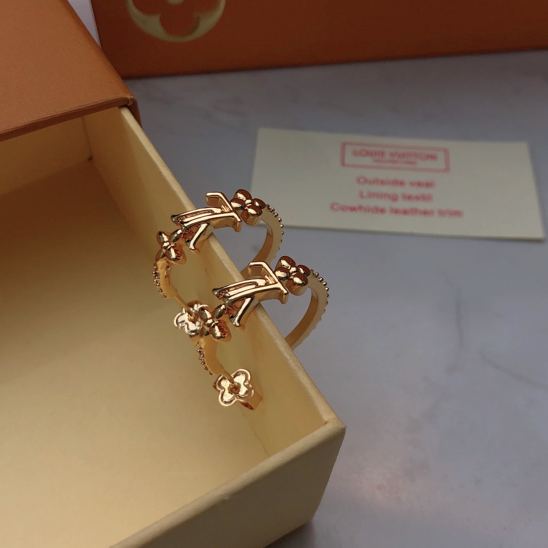 Louis Vuitton Earrings Brass